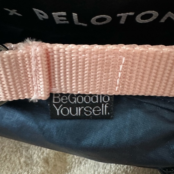 Peloton X Andi Collab Navy and Pink\Peach with Black Strap Bag Large Alchemist - Picture 8 of 12